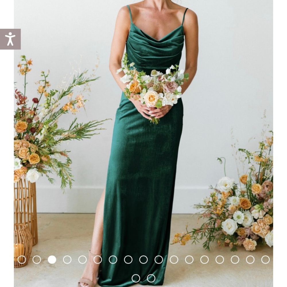 Revelry Emerald Velvet Bridesmaid Dress